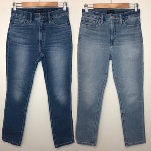 Banana Republic Women’s Jeans x 2 High-Rise Slim in Light and Medium wash, sz 28